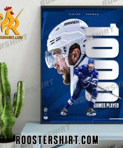 Victor Hedman 1000 Games Played Tampa Bay Lightning Poster Canvas