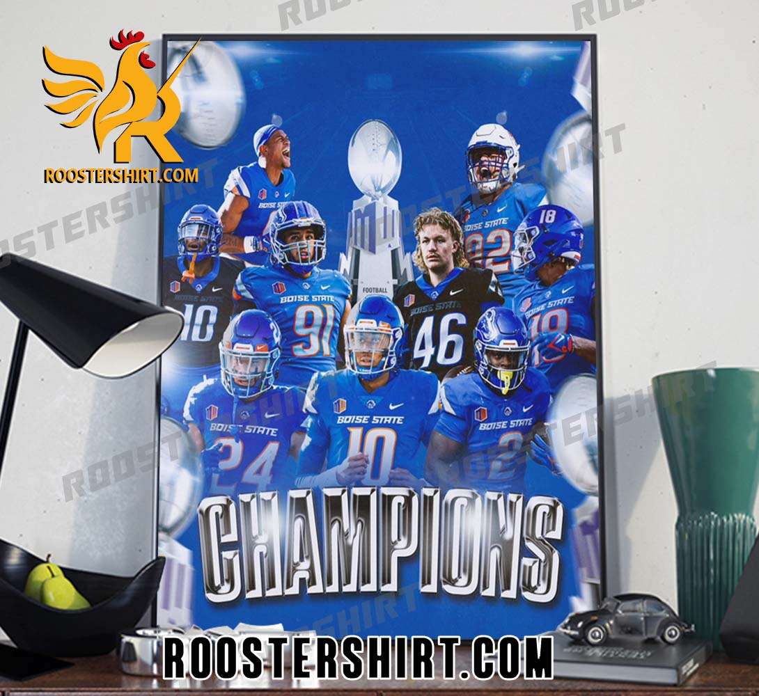 Welcome To Mountain West Champions 2023 Boise State Broncos Champs Poster Canvas