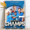 Welcome To NFC North Champs 2023 Detroit Lions First Division Title Since 1993 Poster Canvas