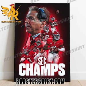 Welcome To SEC Champions 2023 Alabama Crimson Tide Poster Canvas