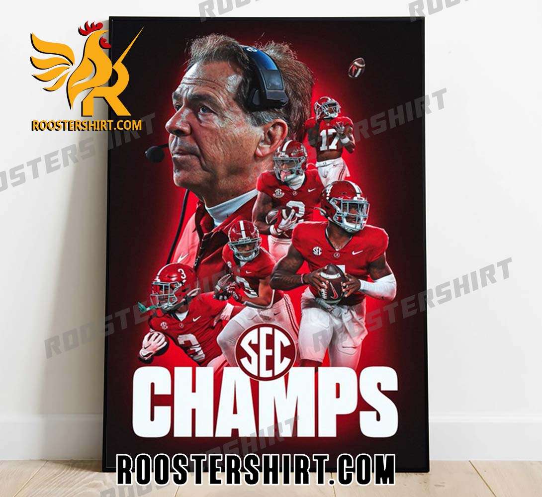 Welcome To SEC Champions 2023 Alabama Crimson Tide Poster Canvas