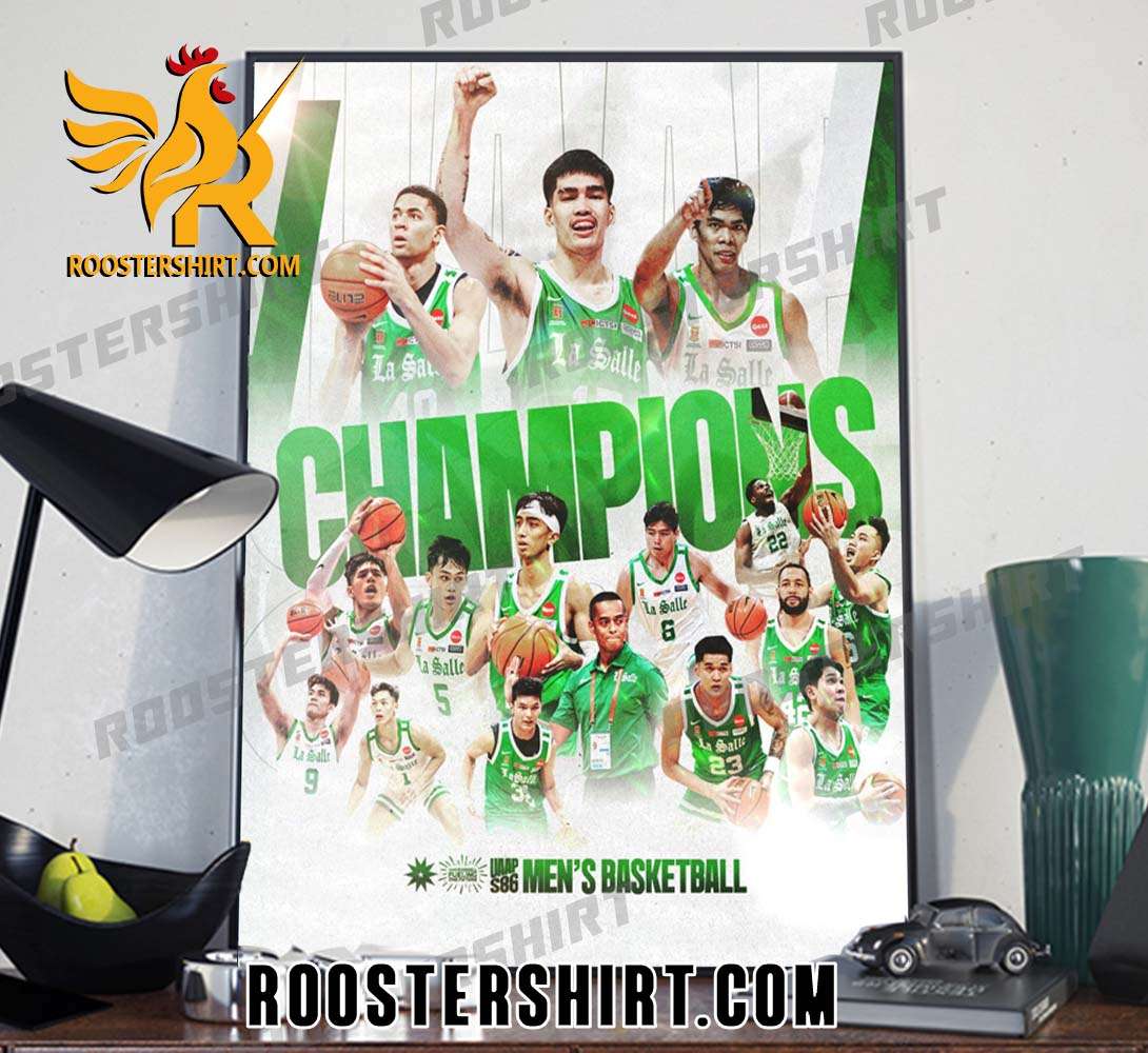 Welcome To UAAP Men Basketball Champions 2023 DLSU Green Archers Poster Canvas
