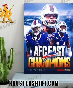 2023 AFC East Champions Buffalo Bills Clinch Their 4th Straight Division Title Poster Canvas