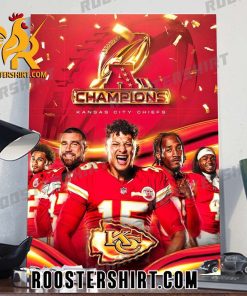 2024 Back To Back Kansas City Chiefs Super Bowl LVIII Poster Canvas