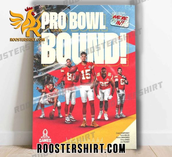 5 Kansas City Chiefs were selected for this year’s Pro Bowl Games Poster Canvas