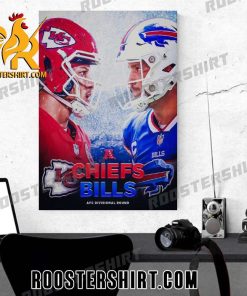 AFC Divisional Round Patrick Mahomes Kansas City Chiefs Vs Buffalo Bills Josh Allen Poster Canvas