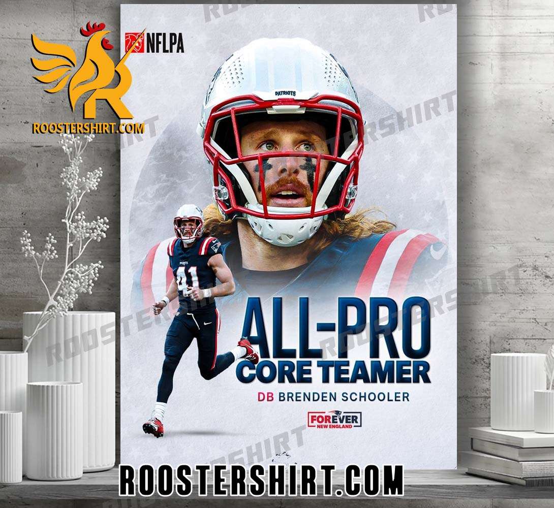All Pro Core Teamer DB Brenden schooler New England Patriots Poster Canvas