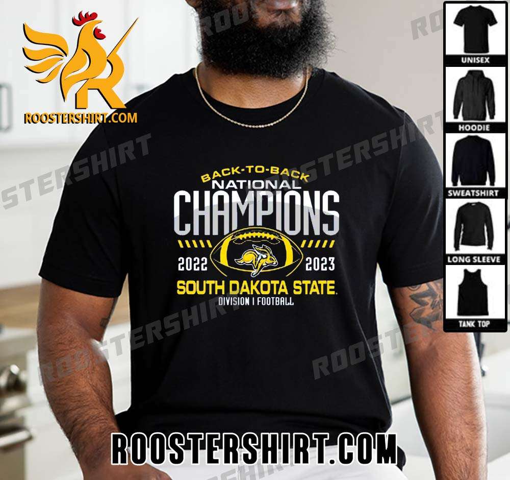 Best Selling South Dakota State Jackrabbits Back To Back National Champions 2022-2023 T-Shirt