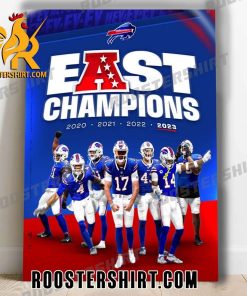 Buffalo Bills East Champions 2020 – 2021 – 2022 – 2023 Poster Canvas