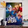 Coming Soon Detroit Lions Vs San Francisco 49ers NFC Championship 2024 Poster Canvas