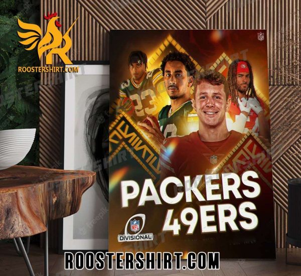 Coming Soon Green Bay Packers Vs San Francisco 49ers Divisional NFL 2024 Poster Canvas