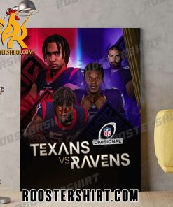 Coming Soon Houston Texans Vs Baltimore Ravens Divisional NFL 2024 Poster Canvas