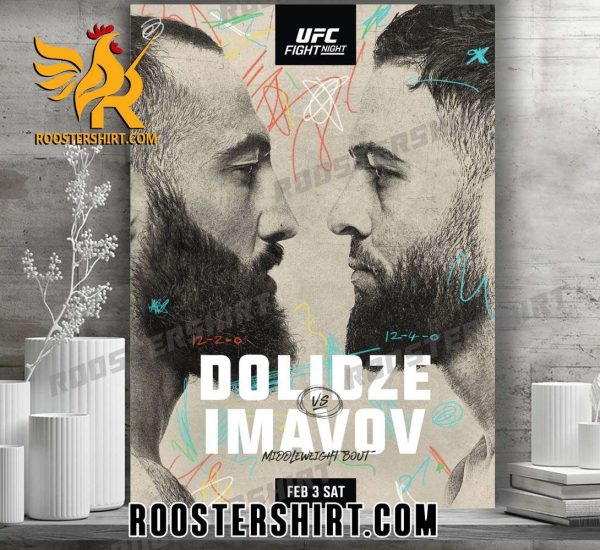 Coming Soon Roman Dolidze Vs Nassourdine Imavov At UFC Vegas 85 Poster Canvas