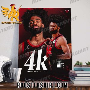 Congrats Coby White 4000 Career Points Chicago Bulls Poster Canvas