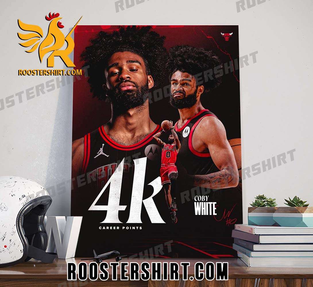 Congrats Coby White 4000 Career Points Chicago Bulls Poster Canvas