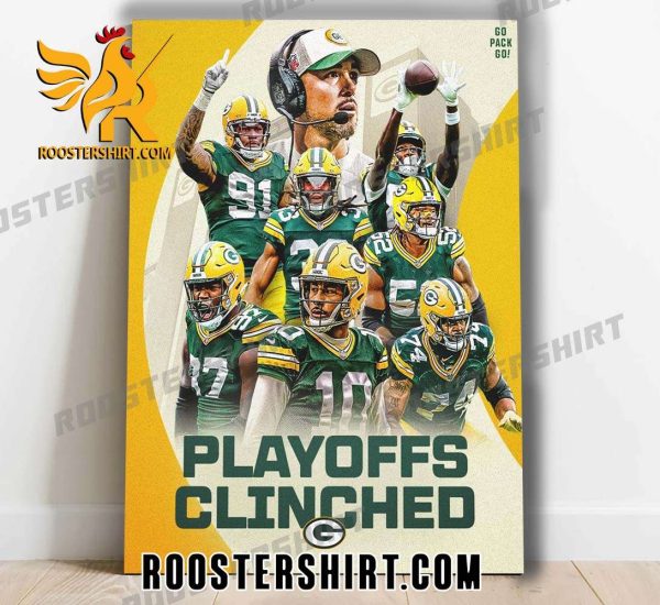 Congrats Green Bay Packers Playoffs Clinched 2024 Poster Canvas