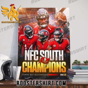 Congrats Tampa Bay Buccaneers Champions NFC South Championship 2023-2024 Poster Canvas