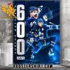 Congratulations Auston Matthews 600 Points NHL in History Poster Canvas