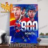 Congratulations Connor McDavid 900 Career Points NHL Poster Canvas