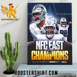 Congratulations Dallas Cowboys Champions NFC East 2024 Poster Canvas