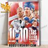 Congratulations Lars Eller 1000 NHL Games Poster Canvas