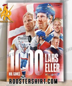 Congratulations Lars Eller 1000 NHL Games Poster Canvas