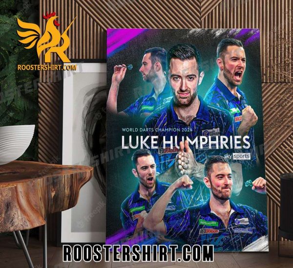 Congratulations Luke Humphries 2024 World Darts Champion Poster Canvas
