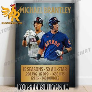 Congratulations Michael Brantley incredible career MLB Poster Canvas
