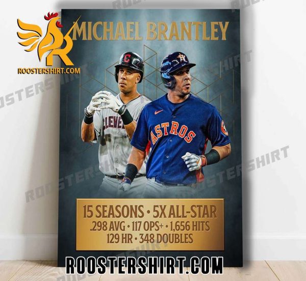 Congratulations Michael Brantley incredible career MLB Poster Canvas