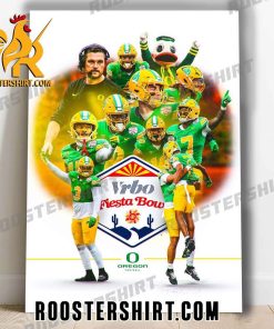 Congratulations Oregon Ducks Football Team And Coach Champs Fiesta Bowl Champions Poster Canvas