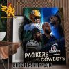 Dallas Cowboys Vs Green Bay Packers Wild Card NFL Poster Canvas
