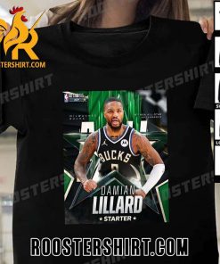 Damian Lillard Starter Milwaukee Bucks 8th Nba All Star Appearance T-Shirt
