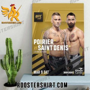 Dustin Poirier Vs Benoit Saint-Denis Lightweight Bout UFC 299 Poster Canvas