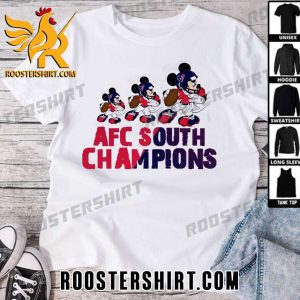 Funny Mickey Mouse Disney Houston Texans Champs 2023-2024 AFC South Champions T-Shirt