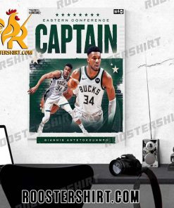 Giannis Antetokounmpo Eastern Conference Captain 2024 NBA All Star Starter Poster Canvas