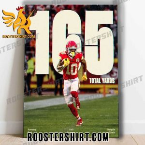 Isiah Pacheco 165 Total Yards Kansas City Chiefs Poster Canvas