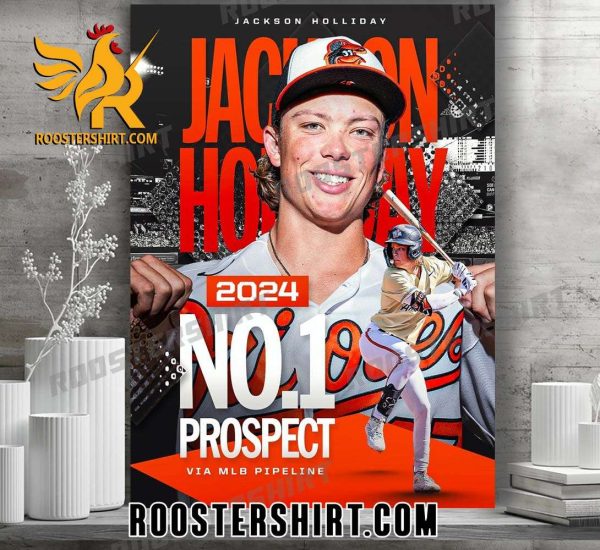 Jackson Holliday reclaims his throne as MLB Pipeline’s No. 1 overall prospect Poster Canvas