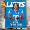 Jahmyr Gibbs Running Back Pro Bowl Games 2024 Poster Canvas