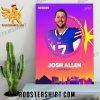 Josh Allen MVP Finalist 2024 National Football League Honors Poster Canvas