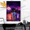 Kansas City Chiefs And Baltimore Ravens And Detroit Lions And San Francisco 49ers Super Bowl LVIII Poster Canvas