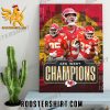 Kansas City Chiefs Champions 2023 The Kings Of The AFC West For 8th Straight Year Poster Canvas