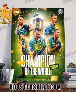 LUKE HUMPHRIES IS THE 2023-2024 PADDY POWER WORLD DARTS CHAMPION POSTER CANVAS