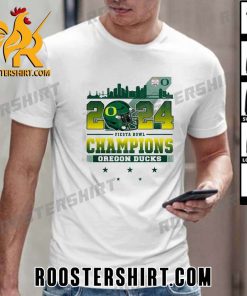 Limited Edition 2024 Fiesta Bowl Champions Oregon Ducks Helmet Unisex T-Shirt
