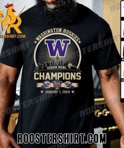 Limited Edition Washington Huskies 2024 Sugar Bowl Champions T-Shirt For True Fans