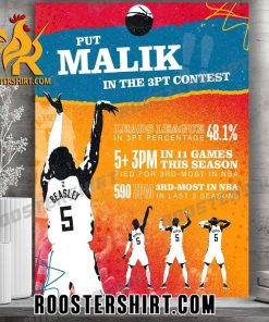 Malik Beasley Put Malik In The 3PT Contest NBA Poster canvas