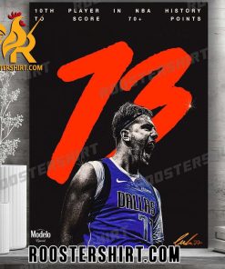 Mavericks Luka Doncic Pours In 73 Points Fourth Most In NBA History Poster Canvas