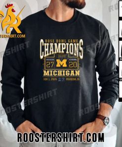 Michigan Wolverines Champions 2024 Rose Bowl Game Sweatshirt Shirt