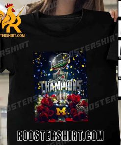 Michigan Wolverines Rose Bowl Champions Trophy Cup T-Shirt