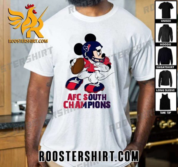 Mickey Mouse Houston Texans AFC South Champions 2023-2024 T-Shirt With New Design