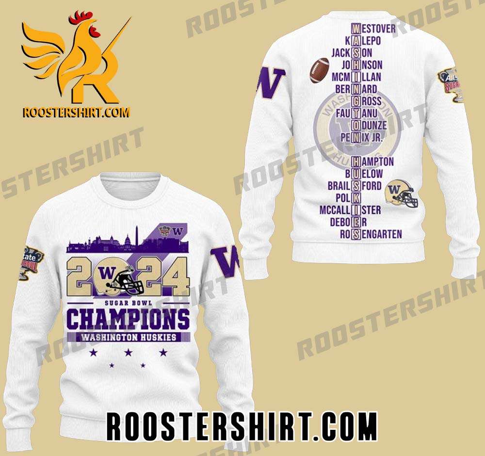 New Design 2024 Washington Huskies Champions T-Shirt